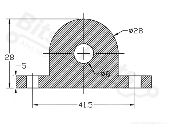Ball bearing/Bearing block KP8/KP08 standing for 8mm axles